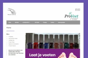 Website homepage Voetmakerij